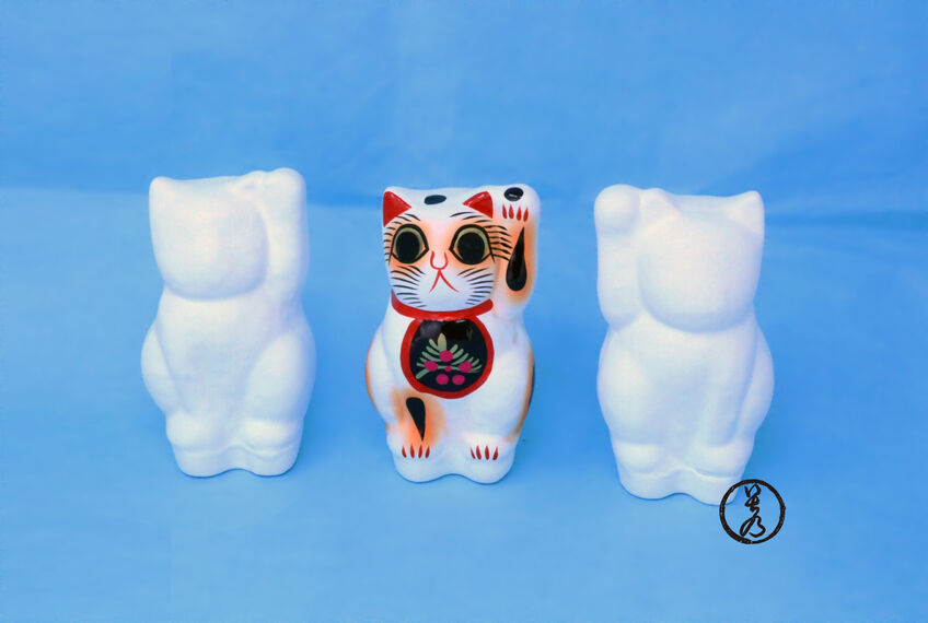 オリジナル招き猫づくり 写真